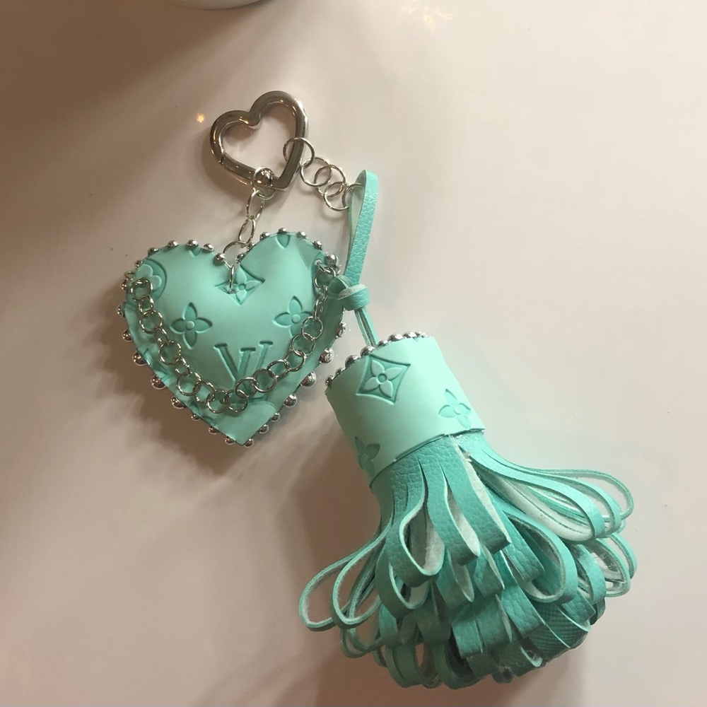 Tiffany color Tassel Keychain